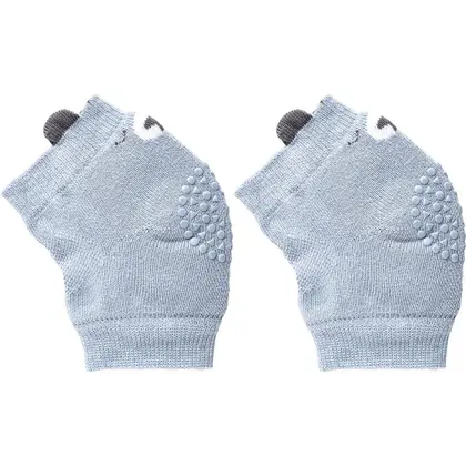 Joelheira Antiderrapante para Bebê Engatinhar Urso Azul BUBA