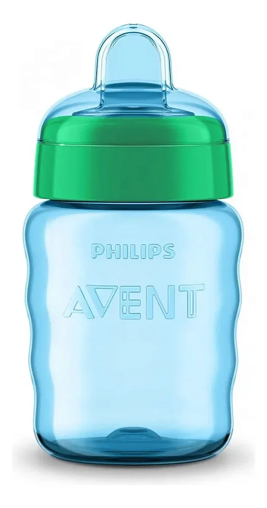 Copo de Transição Avent Easy Sip Com Bico De Silicone 260ml Azul Philips