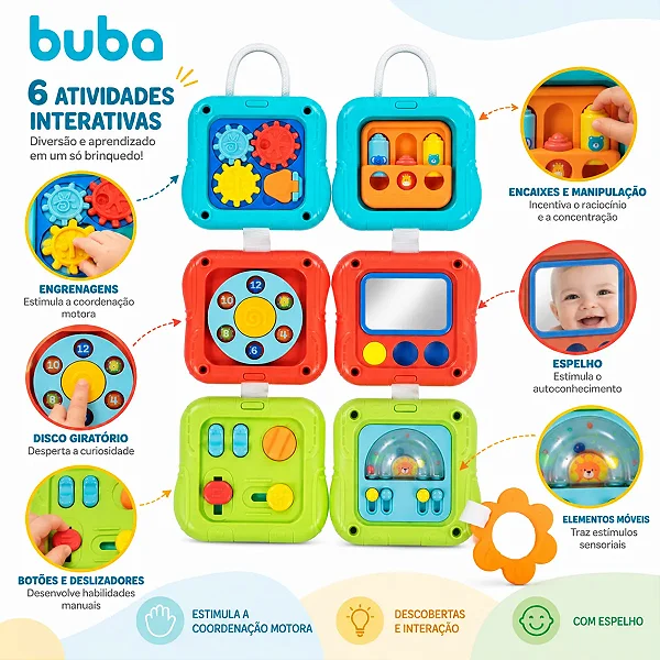 Brinquedo Interativo De Atividades 6 Em 1 - Buba