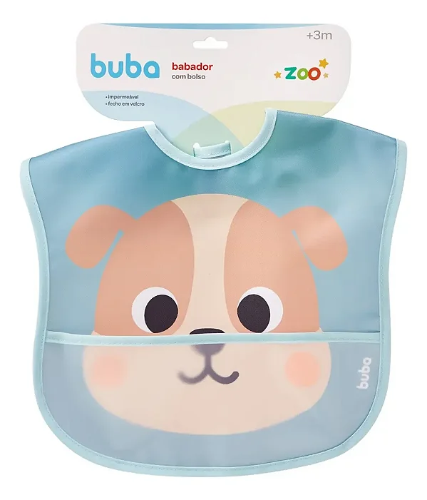 Babador Pega Migalhas Com Bolso Buba Zoo Cachorro - Buba