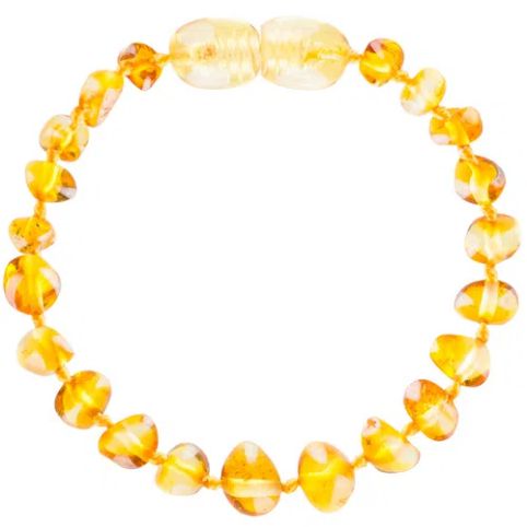 Pulseira De Âmbar Baroque Honey - 14cm