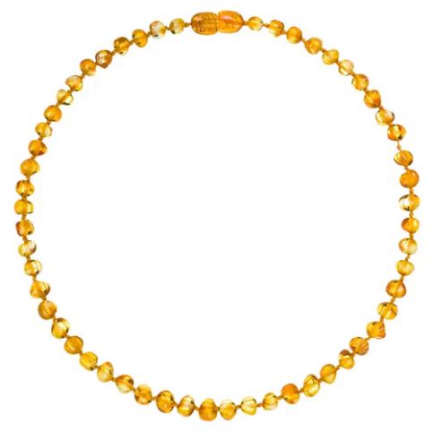 Colar De Âmbar Baroque Honey 32cm