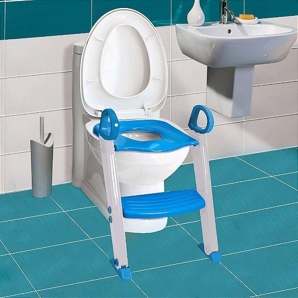 Redutor de Assento Sanitário com Degrau - Clingo Azul