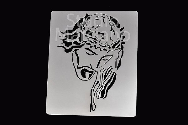 Placa Inox Face De Cristo Para Túmulo (20,5x24,5)