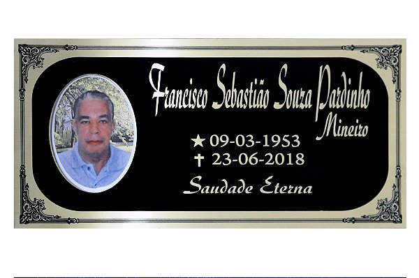 Placa em Latão com foto