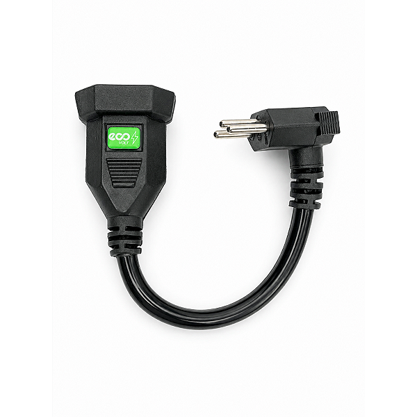 Cabo Adaptador Bivolt 20A x 10A Reforçado ECOVOLT (Plugue 90º)