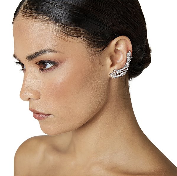 Brinco earcuff longo - Brinco Noiva Chloe