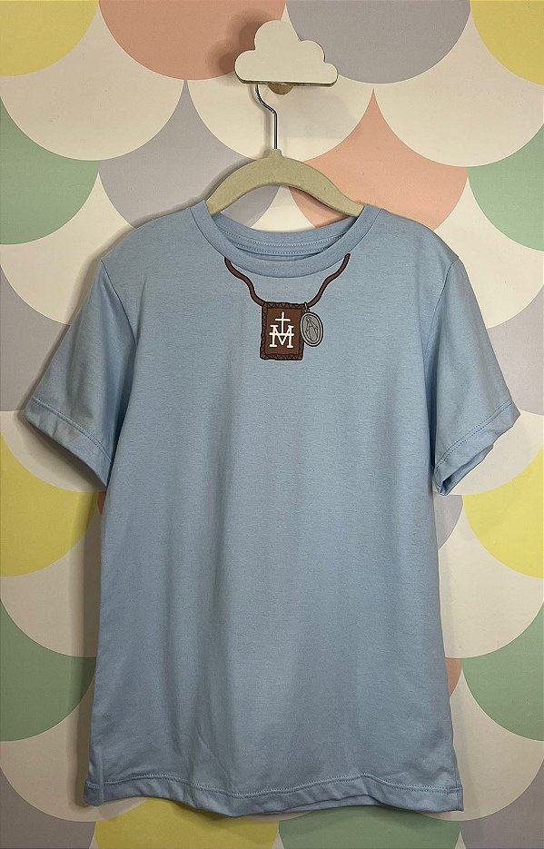 Camiseta escapulário Azul