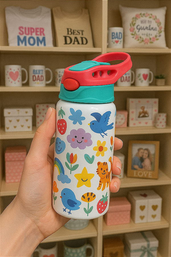 Squeeze Infantil de Alumínio 500ml Personalizada