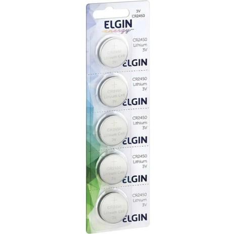 Bateria CR2450 Elgin Cartela com 5 Unidades