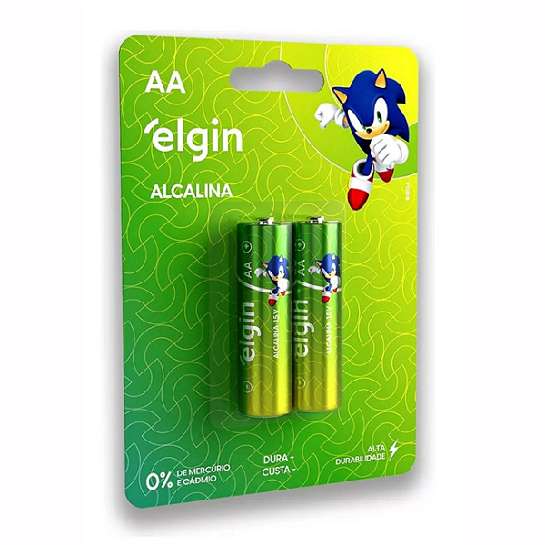 Pilha Alcalina AA Elgin 1.2V 900MAH Blister com 2 UN LR6