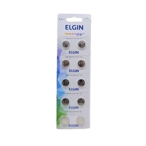 Bateria Alcalina Elgin LR44/AG13 10 Uni