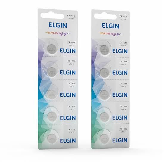Bateria de Litio Elgin CR1616 Blister com 5 Unidades