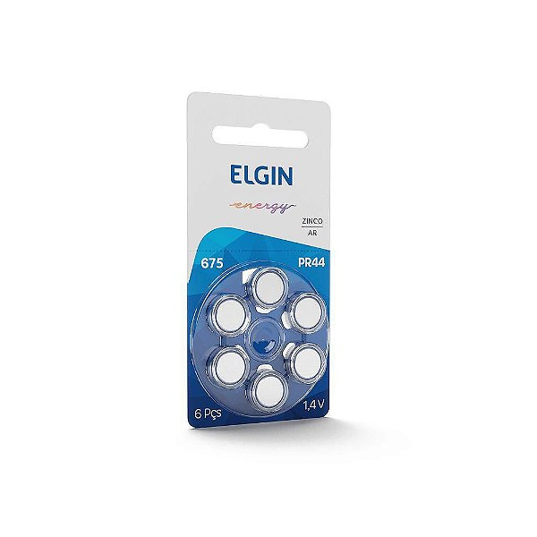 Bateria De Zinco Elgin PR44 Cartela 6 UN