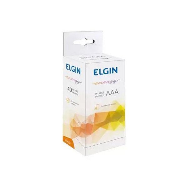 Caixa com 40 Unidades de Pilha AAA ELGIN R03 1.5V