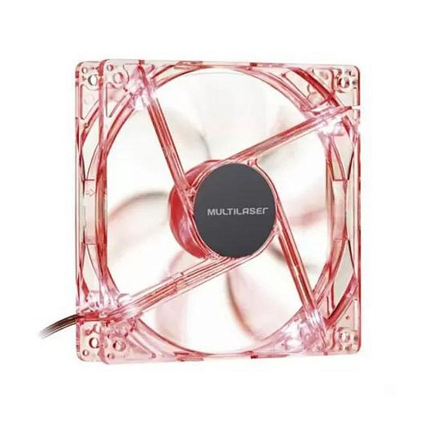 Cooler FAn  Led Vermelho 12cm - Multilaser Ga136