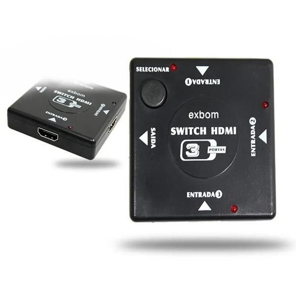Switch HDMI 3X1 Exbom 1080P