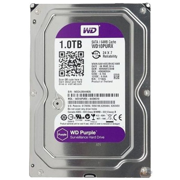 HD Interno 1TB Western Digital Purple