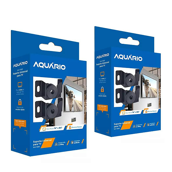 kit 2 Suportes De TV Fixo Universal De 14 a 84 Polegadas