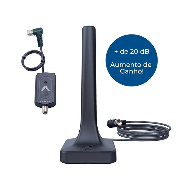 kit Antena Digit. Interna+Booster amplific. de Sinal Aquario
