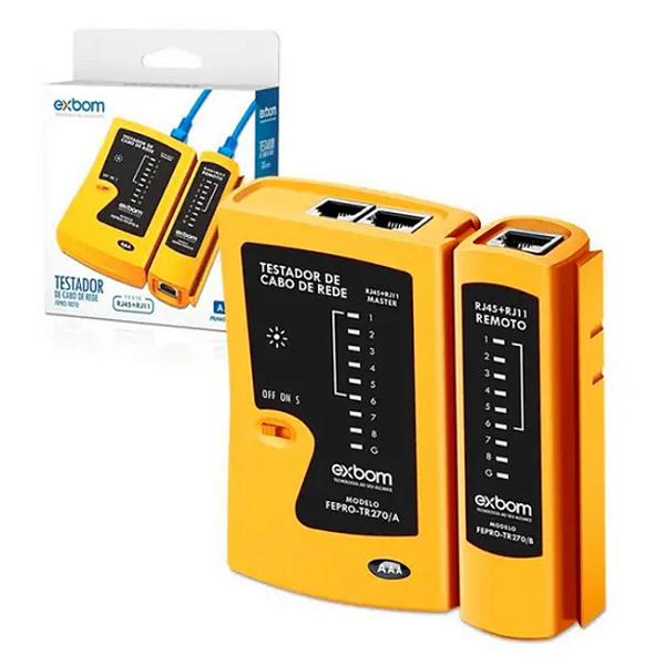 Testador De Cabo De Rede RJ45+RJ11 TR270 Exbom