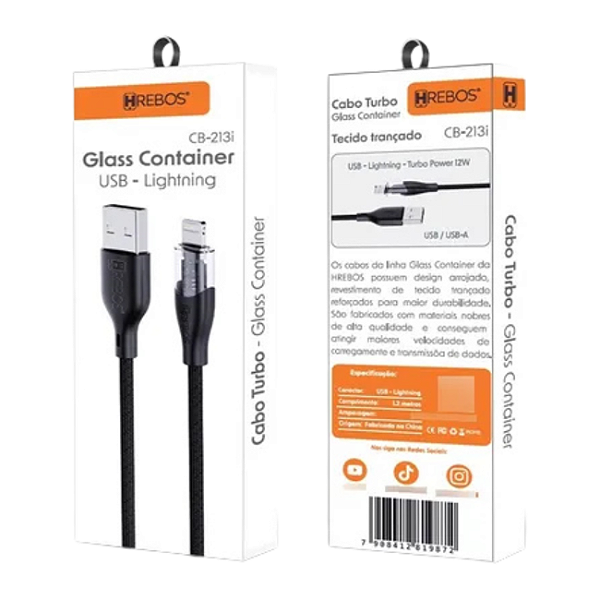 CABO USB GLASS CONTAINER IPHONE CB-213I HREBOS