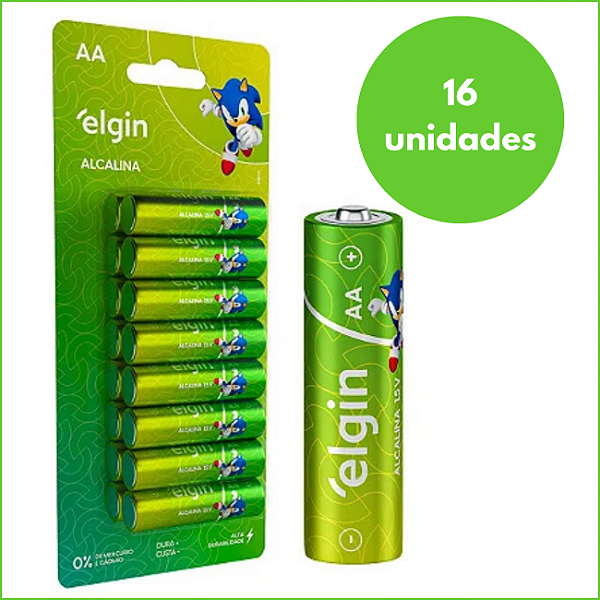 PILHA AA ALCALINA ELGIN BLISTER 16 UN