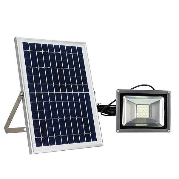 Luminária De Parede Solar Led Ip66 Refletor Inteligente 50w