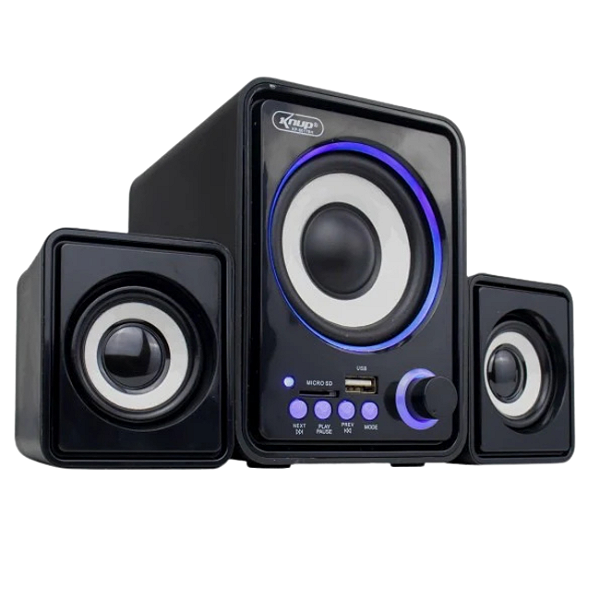 CAIXA DE SOM PARA PC SUBWOOFER 2.1 KNUP