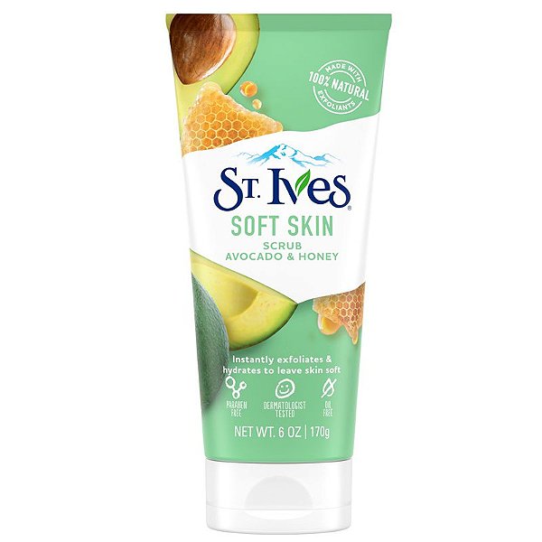 Esfoliante Facial Soft Skin Scrub Avocado & Honey 170g - St Ives