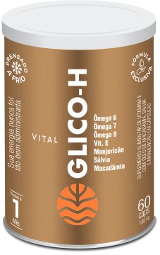 Óleo de Macadâmia Prensado a Frio - 60 cápsulas - Vital Glico H