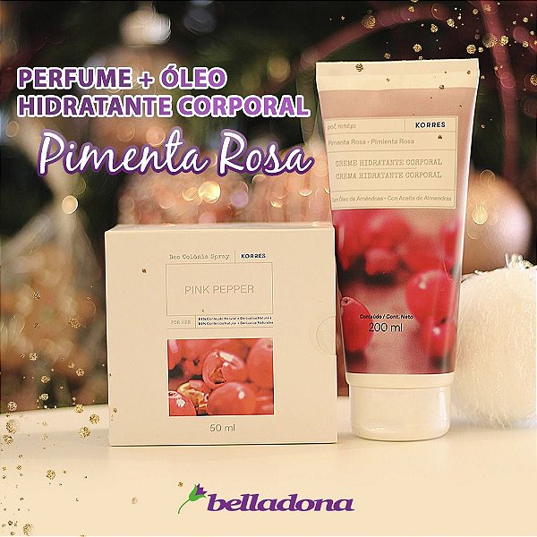 Kits Natal - Desodorante Colônia Pimenta Rosa Feminino + Creme Hidratante Corporal