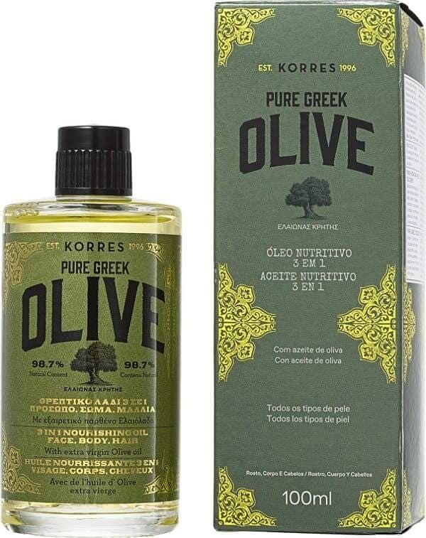 Korres Pure Greek Olive 3 em 1 - Óleo Multifuncional 100ml