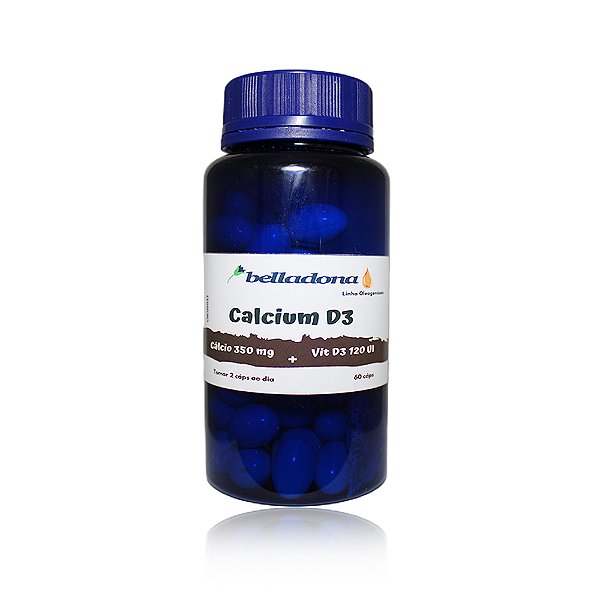 Calcio 350mg + Vitamina D (Vitamina D3) 120 UI 60 Cápsulas Oleaginósas - BELLADONA