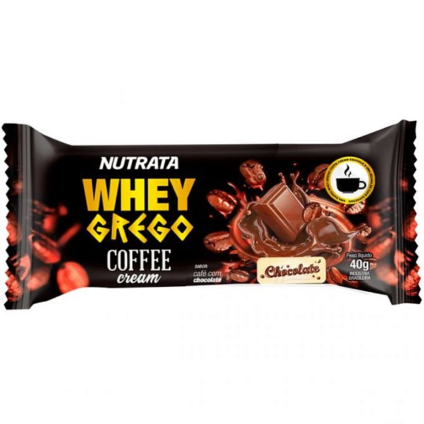 Barrinha De Whey Grego Bar Sabor Café e Chocolate 40g - NUTRATA