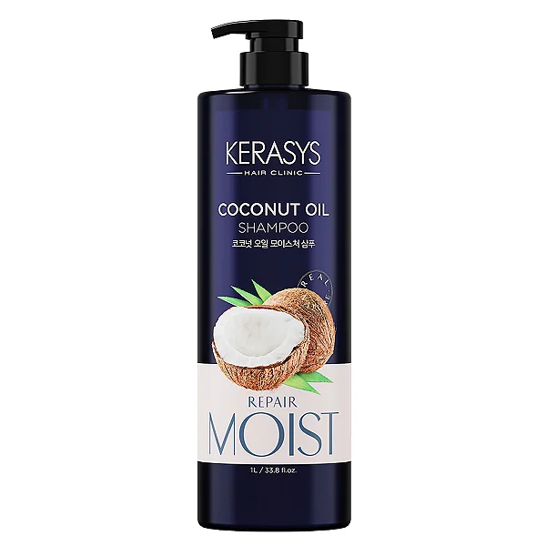 Shampoo Kerasys Coconut Oil 1L – Hidratação Profunda e Reparação de Cabelos Secos