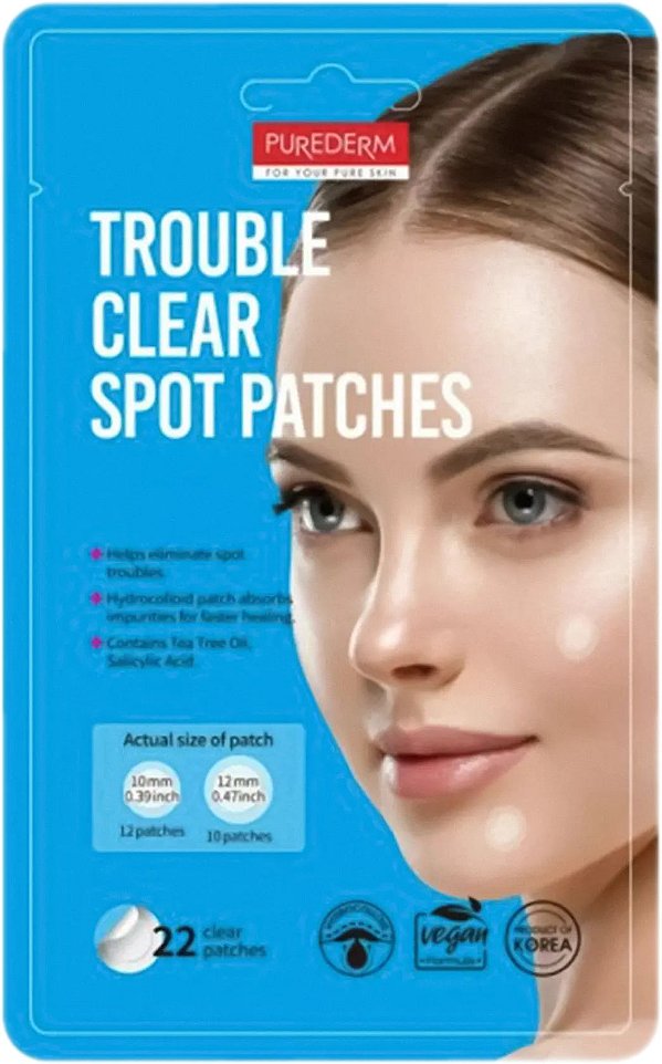 Adesivos Secativos e Clareadores para Acne - Trouble Clear Spot - 22 patches - Purederm