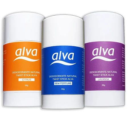 Kit Desodorante Vegano Twist Stick Alva 55ml - ALVA
