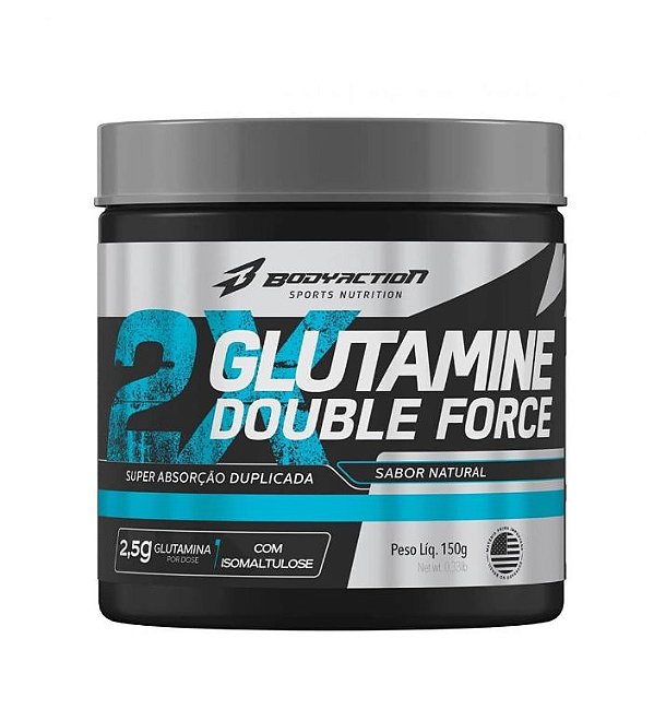 Glutamina Double Force - Sabor Natural 150g - BodyAction