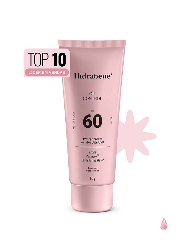 Protetor Solar FPS 60 Oil Control - 50g - Hidrabene