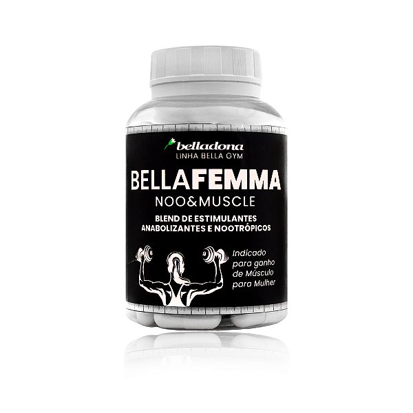 Blend de Estimulantes BellaFemma Noo&Muscle - Linha BellaGym - 90 cápsulas - Belladona