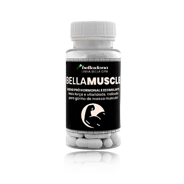 Blend Pró Hormonal e Estimulante BellaMuscle - Linha BellaGym - 60 cápsulas - Belladona