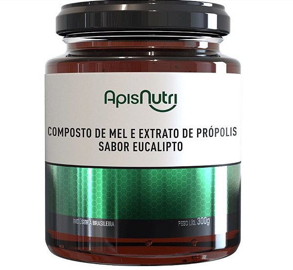 Mel com Extrato de Propolis e Eucalipto 300g | APISNUTRI