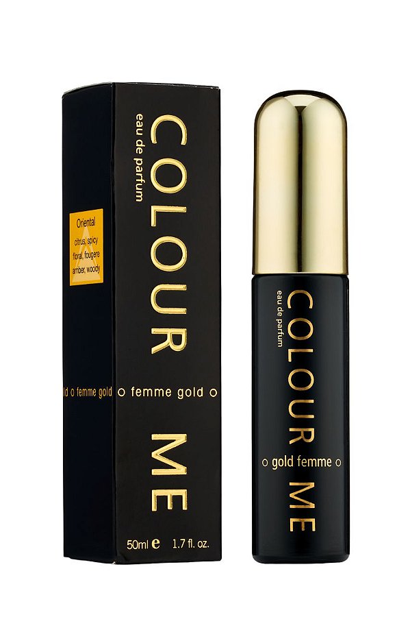 Perfume Femme Gold - Eau de Parfum Feminino 50ml - COLOUR ME