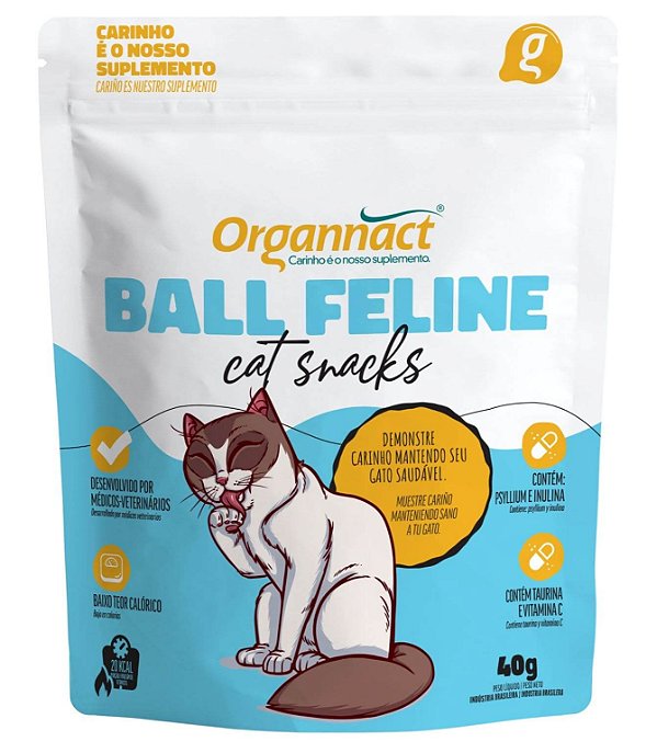 Suplemento Vitamínico Ball Feline 40g - Organnact