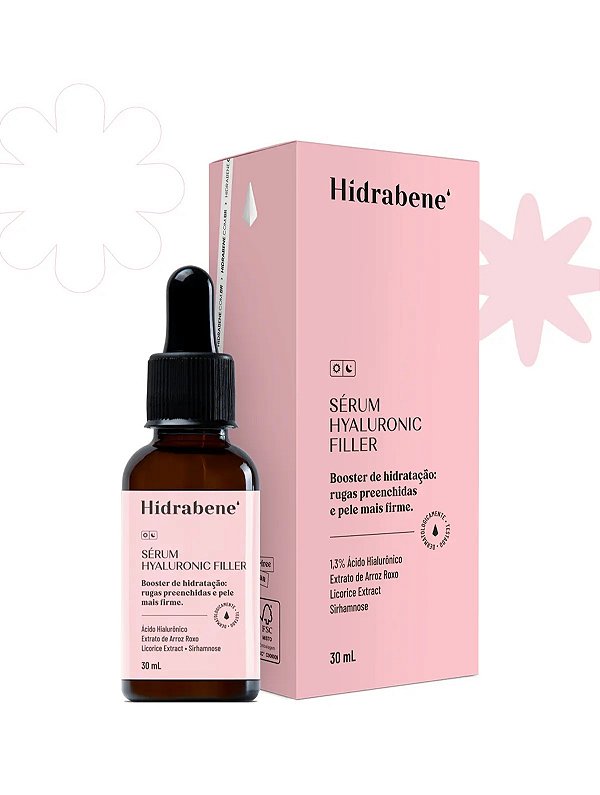Sérum Hyaluronic Filler - Anti-rugas, hidratação intensa e Pró-Age 30ml - Hidrabene