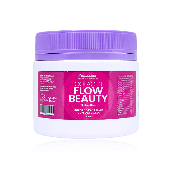 Colagen Flow Beauty by Bruna Bercke - sabor Pink Lemonade 209g | BELLADONA