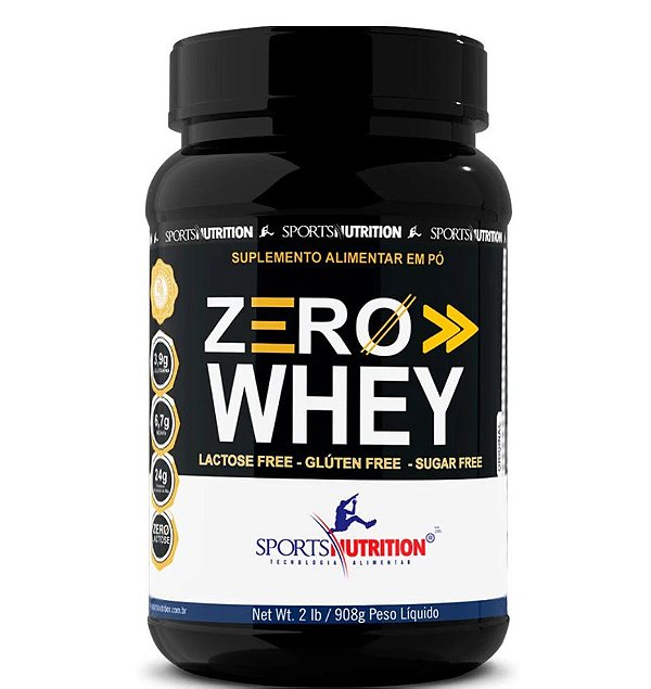 Whey Protein Zero Lactose Glúten e Açúcar - 908g | Sports Nutrition