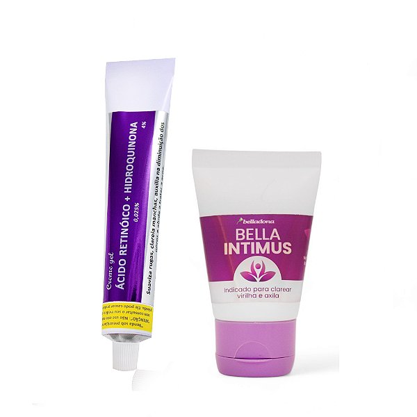 Kit Gel Para Peeling Facial + Clareador de Áreas Íntimas Bella Intimus | Belladona