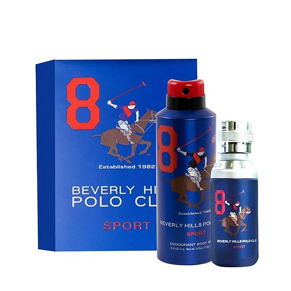 Kit Coffret Beverly Hills Polo Club Men's N°8 50ml + BodySpray 175ml